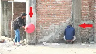 Tyre Puncture Reaction  Prank With Popping Balloons || Funny Balloon Pranks