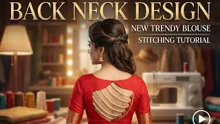 Beautiful Back Neck Design Blouse Stitching | Step-by-Step Cutting & Stitching Tutorial