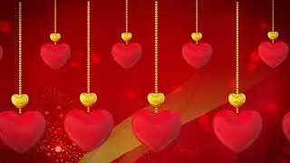 Full HD Red Heart Wedding Motion Background II Free wedding video