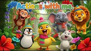 Actions Along With Me 🤸&zwj;♂️🐾 | Goofy Animal Parade Nursery Rhyme for Kids | Cuddle Bubu