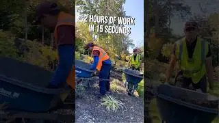 2 hours of work in 15 seconds!!  #Landscaping #Construction #LongIsland #Trending #fyp