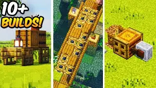 10+ Minecraft Garden & Outdoor Furniture Ideas and Build Hacks - Easy Tips and Tricks!