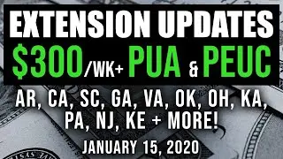 UPDATE! UNEMPLOYMENT EXTENSION + $300 STATE BY STATE! 11 WEEKS NEW UNEMPLOYMENT BENEFITS 01/15/2021