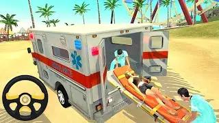 Summer Coast Guard: Beach Bay - Ambulance Driving Simulator Games