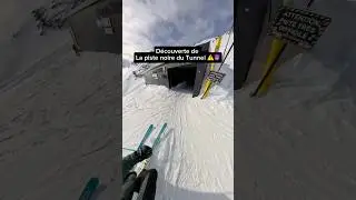 La piste noire du Tunnel &agrave; l&rsquo;Alpe d&rsquo;Huez 🗿une piste de ski embl&eacute;matique de France 🇫🇷 #ski #tunnel