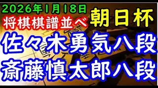 将棋棋譜並べ▲佐々木勇気八段ー△斎藤慎太郎八段 第19回朝日杯将棋オープン戦本戦トーナメント１回戦