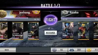 Arkham Team VS Earth 2 Team | Injustice God Among Us Mobile ( Intense Battle )