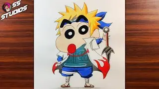 What If Shinchan Became Minato? 😱🔥 | Naruto &times; Shinchan Drawing