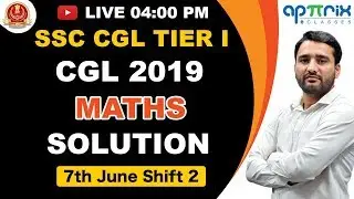 4:00 PM || SSC CGL Tier 1 || SSC CGL 2019 || MATHS SOLUTION || ASHISH SIR || 08