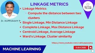80 Linkage Metrics in Clustering - Compute the distance between two clusters