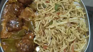 Chowmein and veg Manchurian easy recipe 👩‍🍳 #minivlog #chowmeinrecipe #vegmanchurian 