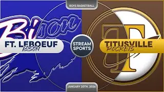 Titusville Rocket Boys Basketball | Ft. LeBoeuf Bison vs Titusville Rockets | Tuesday, Jan 20, 2026