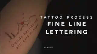 Fine Line Lettering Tattoo | Real Tattoo Process