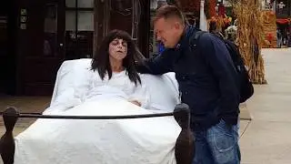 Portaventura World at Halloween - Exorcist girl & characters