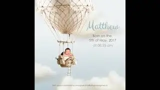 Instagram Birth Announcement GB023 BOY