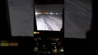 Landing in snowstorm