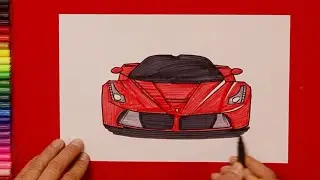 How to draw La Ferrari (Front view)