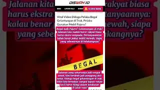 Viral! Diduga Begal Naik Pajero, Berakhir Gelantungan di Jalanan !!