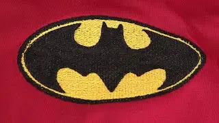 Batman Logo Sticken - Ink/Stitch - Inkscape - W6 N 8000 Exklusive - W6 Stickeinheit EU7 - SVG - DST