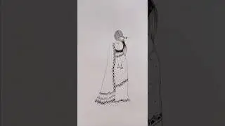 Sari design ideas &hearts;️&hearts;️ #song #love #bollywood #art #dance #drawing #shorts