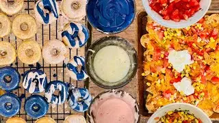 Chicken Nachos with Pico De Gallo and Corn Salsa, and Homemade Sourdough Donuts