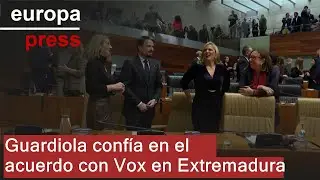 Guardiola confía en el acuerdo con Vox en Extremadura y contactará hoy con el equipo negociador