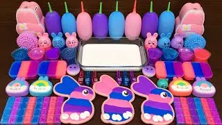 Mixing Random Things Into GLOSSY Slime!!! Satisfying GALAXY RABBITS Video #5