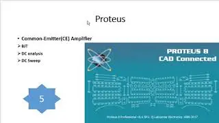 DC analysis and DC SWEEP simulation of Common-Emitter Amplifier using Proteus