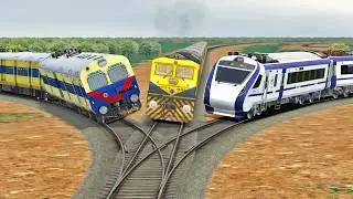 VANDE BHARAT VS MEMU VS DIESEL TRAINS🔥 – stops the train | Train simulator 2026
