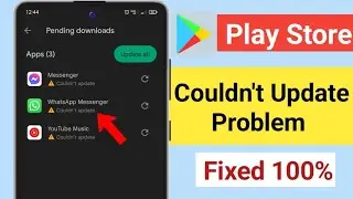 Play Store Couldn't Update App Problem Solve || Fix Couldn't Update App Play Store Problem