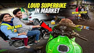 Taking Loud Superbike In Market 🔥| Crazy Market Reaction😍