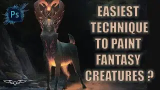 Creature concept art Tutorial: Fire deer |Fantasy creature| Digital Art| Speed Paint|