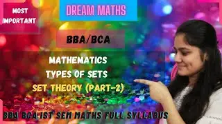 Types of sets |set theory part-2| BBA|BCA