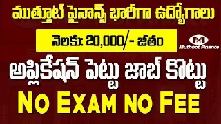 Muthoot Finance Jobs Notification 2022 | Latest Muthoot Finance Recruitment | Salary 20k | Apply Now