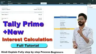 Interest calculation in tally prime new | How to calculate interest in tally prime | tally prime new