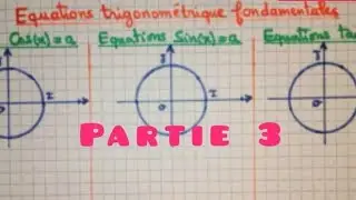 Équations trigonométrique fondamentales, sin(x)=a, cos(x)=a, tan(x)=a, (a€R) calcul trigonométrique