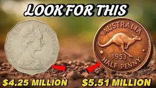 Самые ценные австралийские монеты 💰 | Полпенни 1953 года и монета 50 центов 1978 года стоят больш...