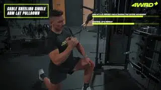 Cable Kneeling Single Arm Lat Pulldown Tutorial
