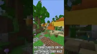The Correct Route for the HIVE Skywars Lobby Maze #shorts #minecraft