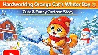 &ldquo;Hardworking Orange Cat&rsquo;s Winter Day ❄️🐱 | Cute & Funny Cartoon Story&rdquo;#tiny tales studio 