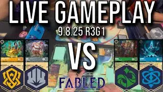 Amber Steel Aggro vs. Emerald Sapphire | Lorcana [Fabled] League Gameplay! R3G1 9.8.25