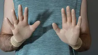 Unboxing and Wearing Small Diamond Grip Latex Gloves