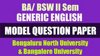 MODEL QUESTION PAPER BA II Sem NEP SCHEME