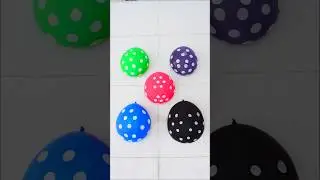 🟣⚫️🔵🔴🟢🟠🟡 Amazing Color Balloon Orbeez Popping #asmr #satisfying