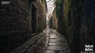Rainy Medieval City Sounds | Wysteria Ambience for Sleep & Study