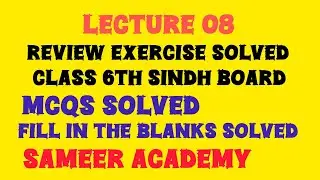 Review Exercise Solved | Class 6 Mathematics | Sindh Board | Easy Explanation#lecture 08 