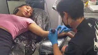 Our 1st Experience Tattoo in BKK 💓 #ink.inc tattoo