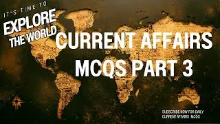Most Important Current Affairs MCQs 2024|Current Affairs (PART3) |Current Affairs MCQs last 6months