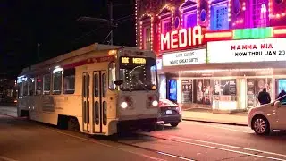 SEPTA Route 101 Trolley Runs State Street In Media