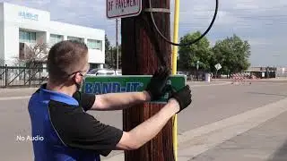 Sign Mounting With BAND-IT Ultra-Lok&reg;, Brackets, & Hardware